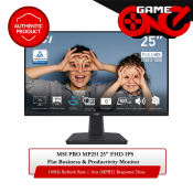 Msi Pro MP251 25" Fhd Ips 1ms Flat Business & Productivity Monitor