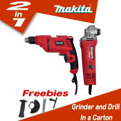 MAKIT.A 2-in-1 Electric Drill and Angle Grinder Set
