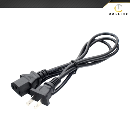 2 Pieces Power Cord | Buy 1 Take 1 | Fast Excellent Quality Durable Universal | For Power Supply Avr PC Desktop | Best Seller | Collinx Computer