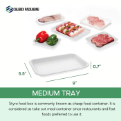 Trendbox Styrofoam Meal Box Styro Food Tray