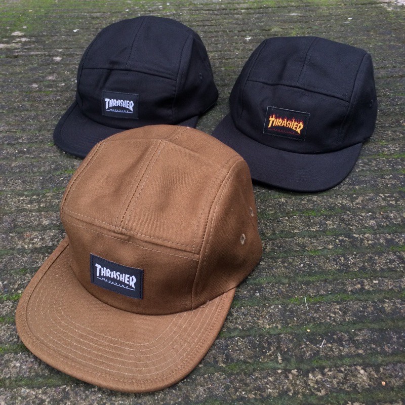 thrasher five panel hat