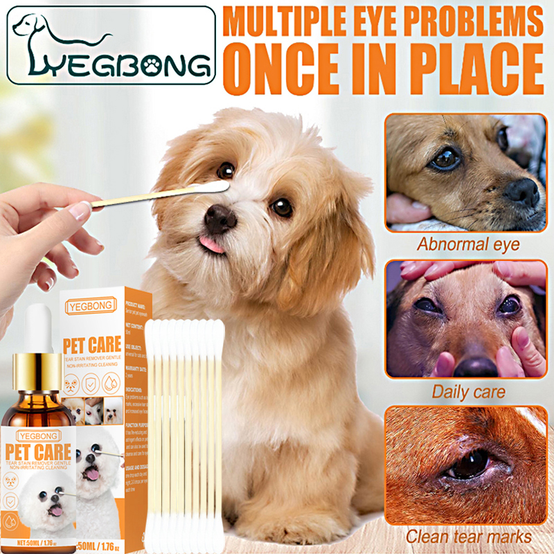 Dog Cat Tear Stain Remover Pet Eye Protection Drop Tearstain Anti