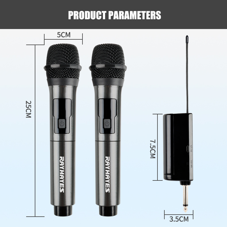 RAYHAYES Wireless Microphone rechargeable HD Sound Universal Mic