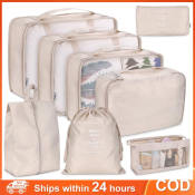 ZenababyShop 8-Piece Waterproof Packing Cube Set for Travel