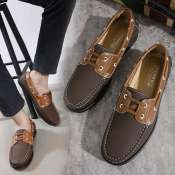 Men's Leather Shoes Loafers Casual Driving Shoes 603