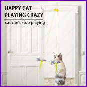 Swing Door Hanging Cat Toy with Bell, Brand XYZ