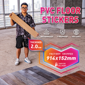 KRUKER 3D PVC Floor Stickers - Waterproof and Removable