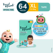 Rascal + Friends XL Tape Diapers CoComelon Edition, 64pcs