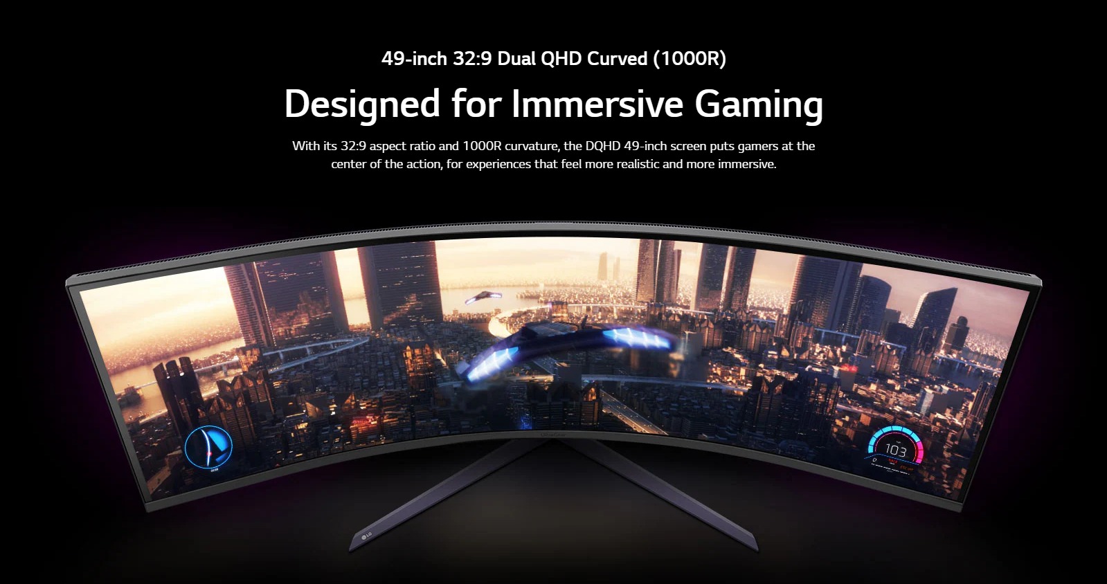 LG 49GR85DC-B 49 UltraGear VA 240Hz 1440p DQHD HDR Curved Gaming Moni – JG  Superstore