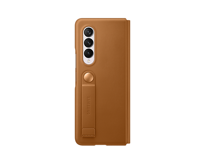 Original Samsung Official Galaxy Z Fold3 Leather Flip Cover Phone Case For Galaxy Z Fold 3 - Image 2