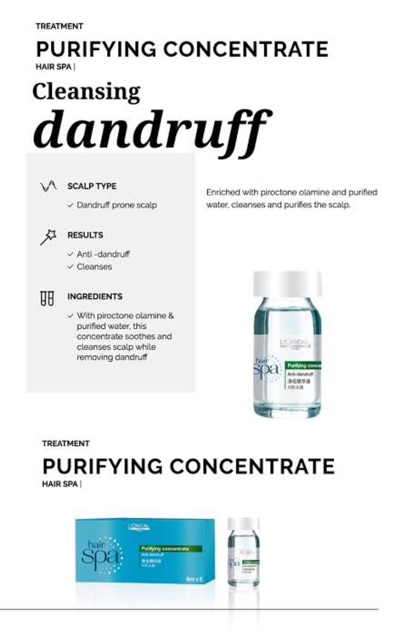 Factory direct sales Loreal Hair Spa Purifying Concentrate for Dandruff 8ml | Lazada PH Factory direct sales Loreal Hair Spa Purifying Concentrate for Dandruff 8ml | Lazada PH