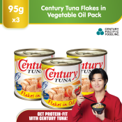 Century Tuna Flakes in Vegetable Oil 95g x3