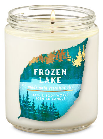 1 Bath & Body Works FROZEN LAKE Large 3-Wick Filled Candle 