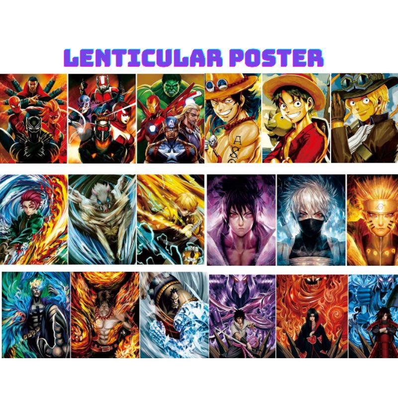 Wholesale 100 Designs Changing Pictures Anime 3D Poster Manga 3D Lenticular  Poster Wall Decor 3D Print Anime Painting From m.alibaba.com