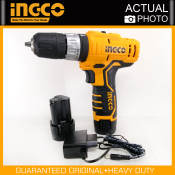INGCO Cordless Impact Drill 12V with Battery & Charger