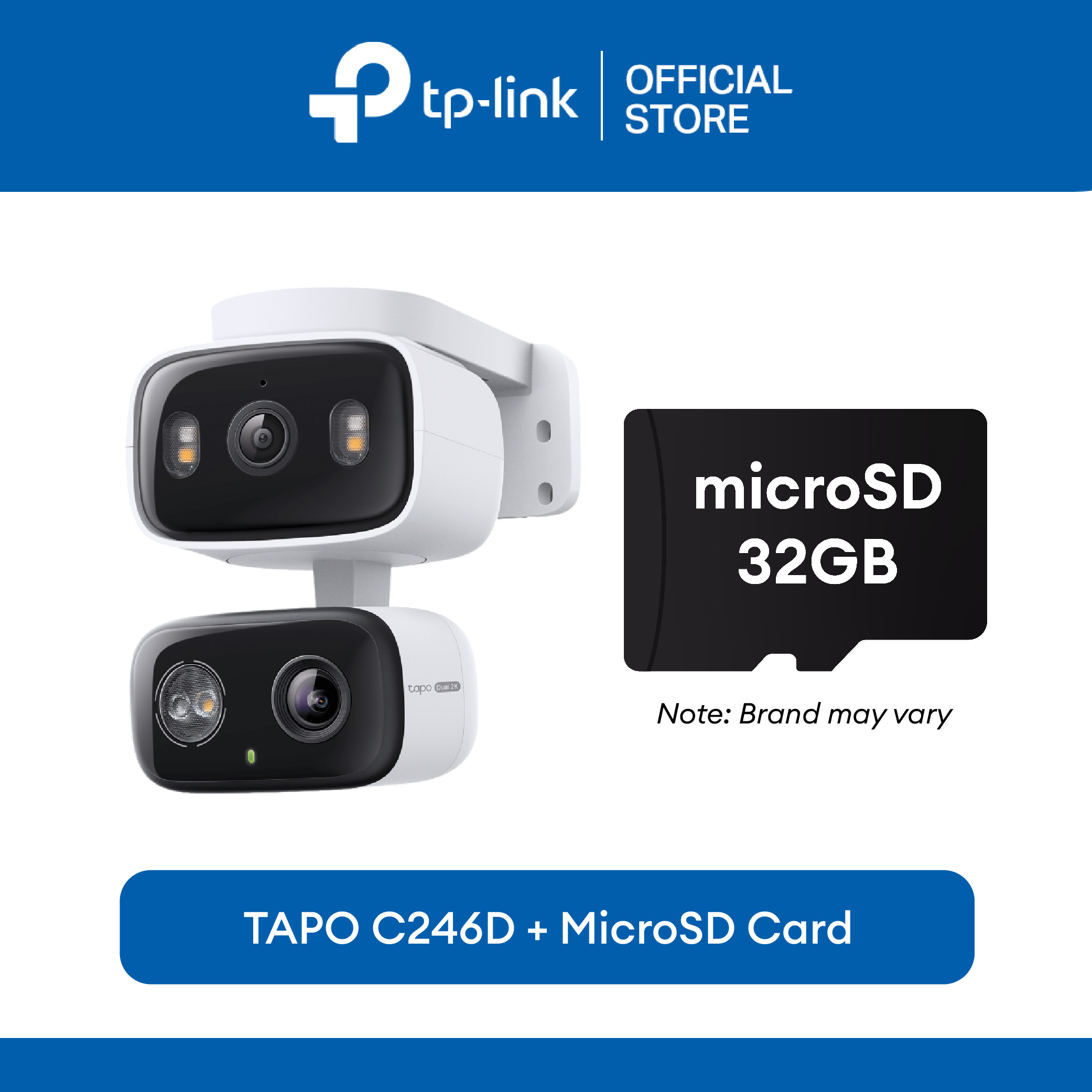 TP-Link Official Store / Tapo C246D / 2K 3MP Dual Lens Indoor/Outdoor Security Cctv Sale Camera Connect to Cellphone with Mic and Speaker Pan/Tilt - Image 4