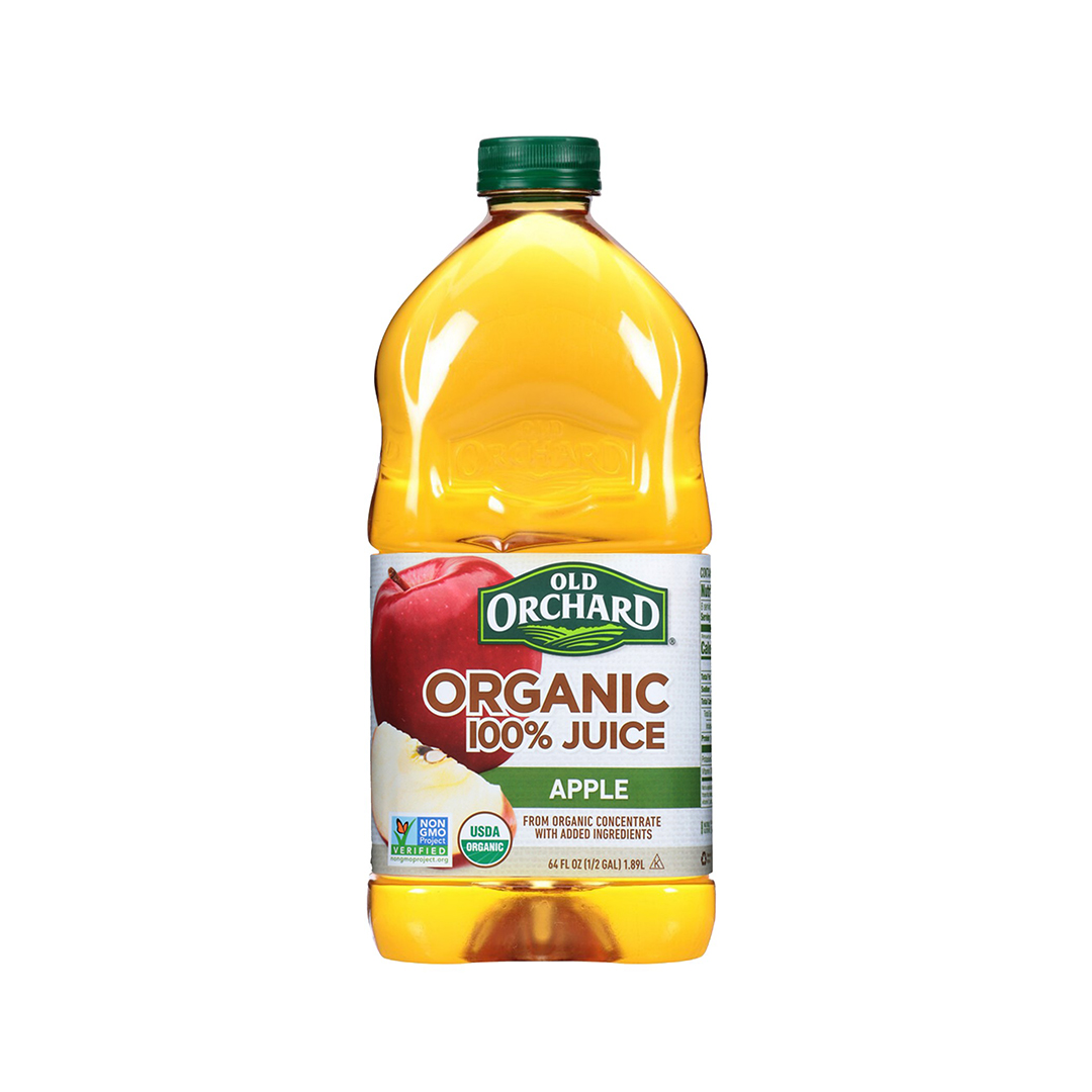 Old Orchard Organic 100% Apple Juice 64oz Plastic Bottles