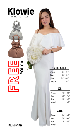 KLOWIE Off Shoulder Maxi Bridal Gown - Formal Dress