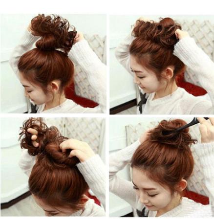 Messy Bun Hair Tie Wavy Curly Chignons Hair Piece Ss2017 Ss2018
