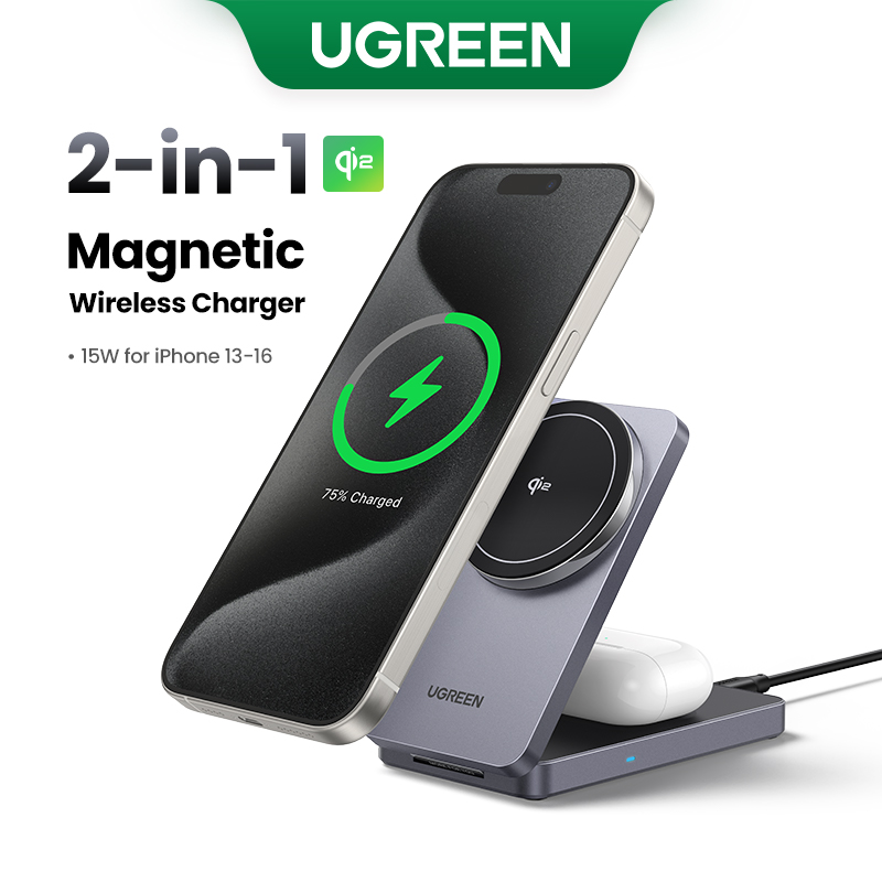 UGREEN MagFlow Wireless Charger 2 In 1 Magsafe IPhone 16 Charger - View #11