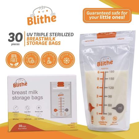 Blithe Breast Milk Storage Bags - 30 Pack