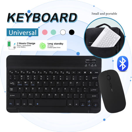 Bluetooth Keyboard/Mouse Combo for iPad, Android, Laptop - 