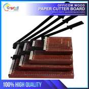 Officom Heavy Duty Wood Base Paper Cutter for School Supplies