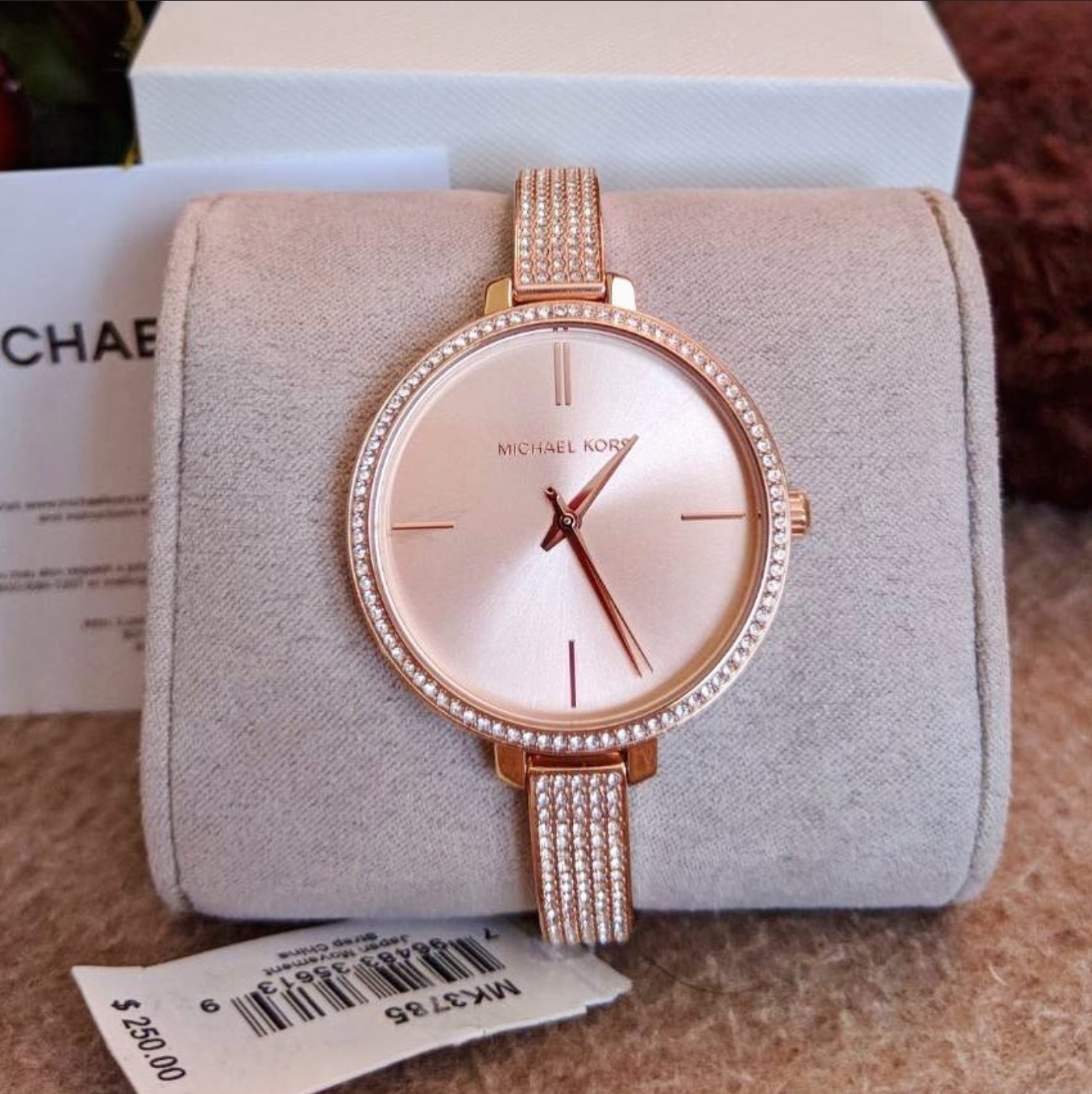 Michael Kors MK3785 Jaryn Crystal Rose Gold Dial Women's Watch | Fruugo NO