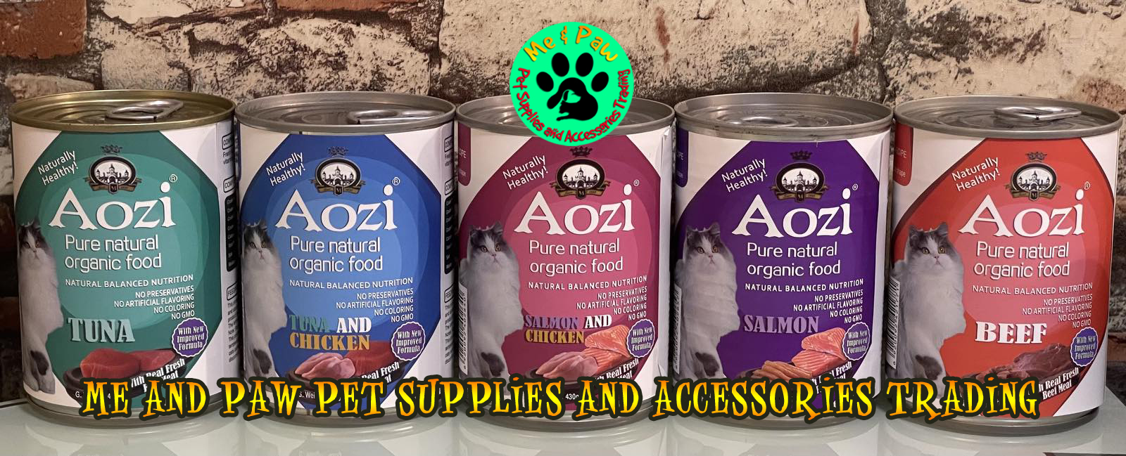 Aozi Organic Cat Food in Can or Pouch (430g/85g)