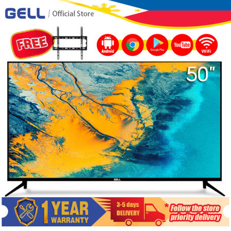 GELL 50" Frameless Smart TV with Free Bracket
