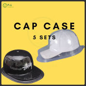 5 Sets Quality Plastic Cap Case For Flat & Curved Brim Caps Hat Rack Protector Hat Holder Baseball Caps Hat Storage Cap Holder Casing Cap Cap Case Transparent For Safety cap collection Cap Cover Costumize 100% High Quality