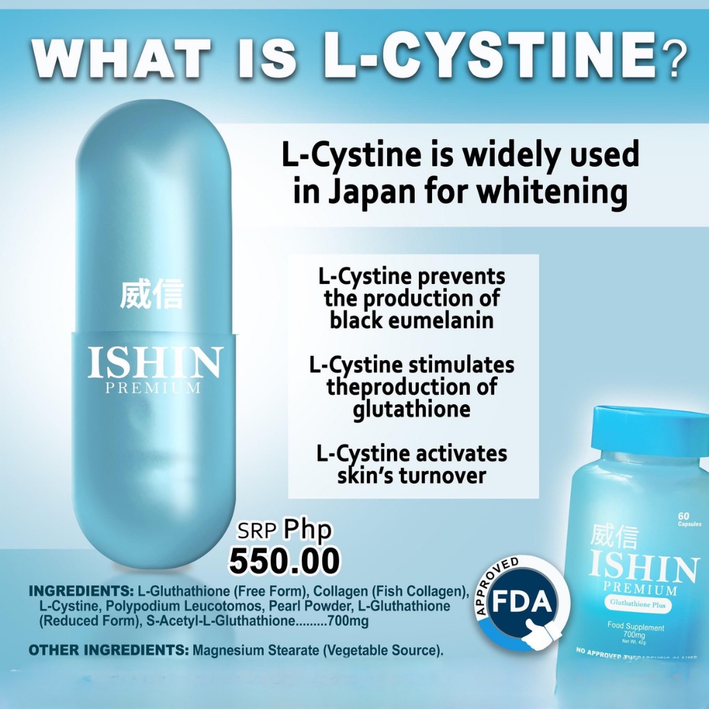 ishin glutathione content Premium triple A glow supplement that's getting