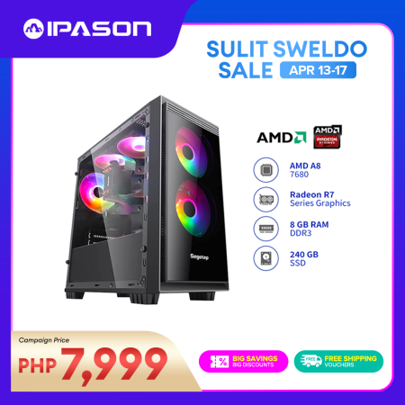 Ipason Gaming PC with AMD A8 9600 and Radeon R7 Graphics