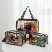 Transparent Waterproof Cosmetic Bag - Portable Travel Storage Bag