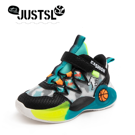 JUSTSL Kids High-Top Rubber Basketball Shoes, Size 26-37