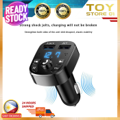 Bluetooth Car FM Transmitter Charger with Dual USB and LED Display