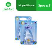 Babyflo Nipple Silicone Large Hole by 3 pcs - Pack of 2