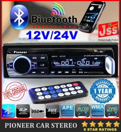 Pioneer Bluetooth Car Stereo with USB/SD, 1Din In-Dash Autoradio