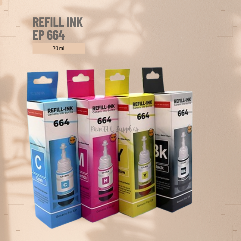 PrinTEE - EP Refill 664 Ink For Printer L120 L360 L310 L130 L210 L220 L355 L358 70ml Dye Ink Presyo 35 Piso*Libreng Shipping