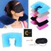 CAG Shop Cover Ear Plug Neck Pillow 3 in 1 Travel Set Eye