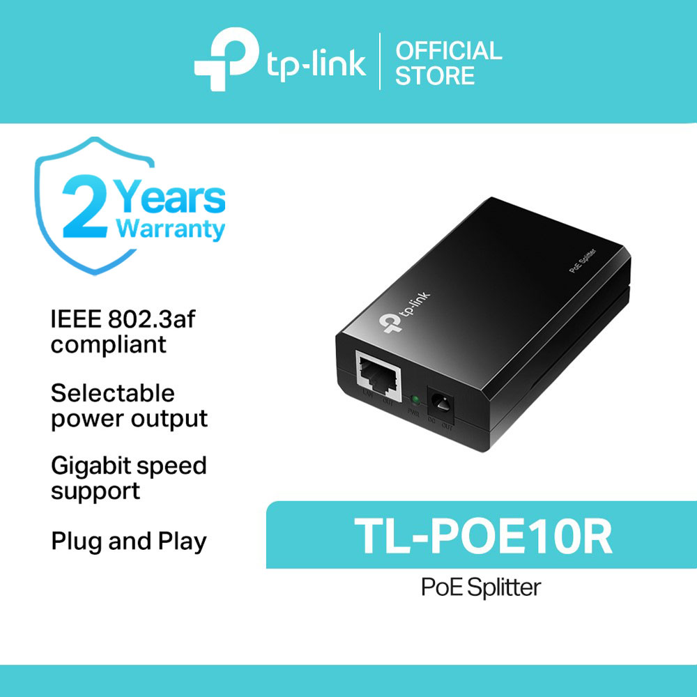 TP-Link Official Store / TL-POE10R / IEEE 802.3af Compliant Plug-and-Play PoE Port Splitter
