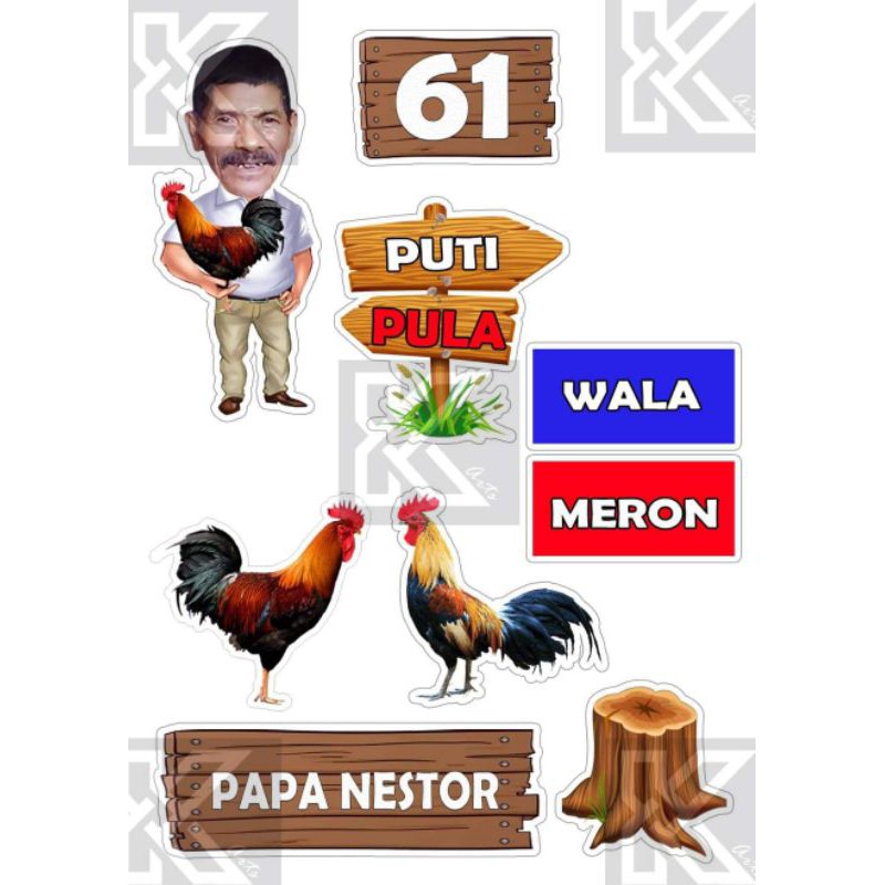 Sabong Manok Na Pula Cake Topper Lazada Ph
