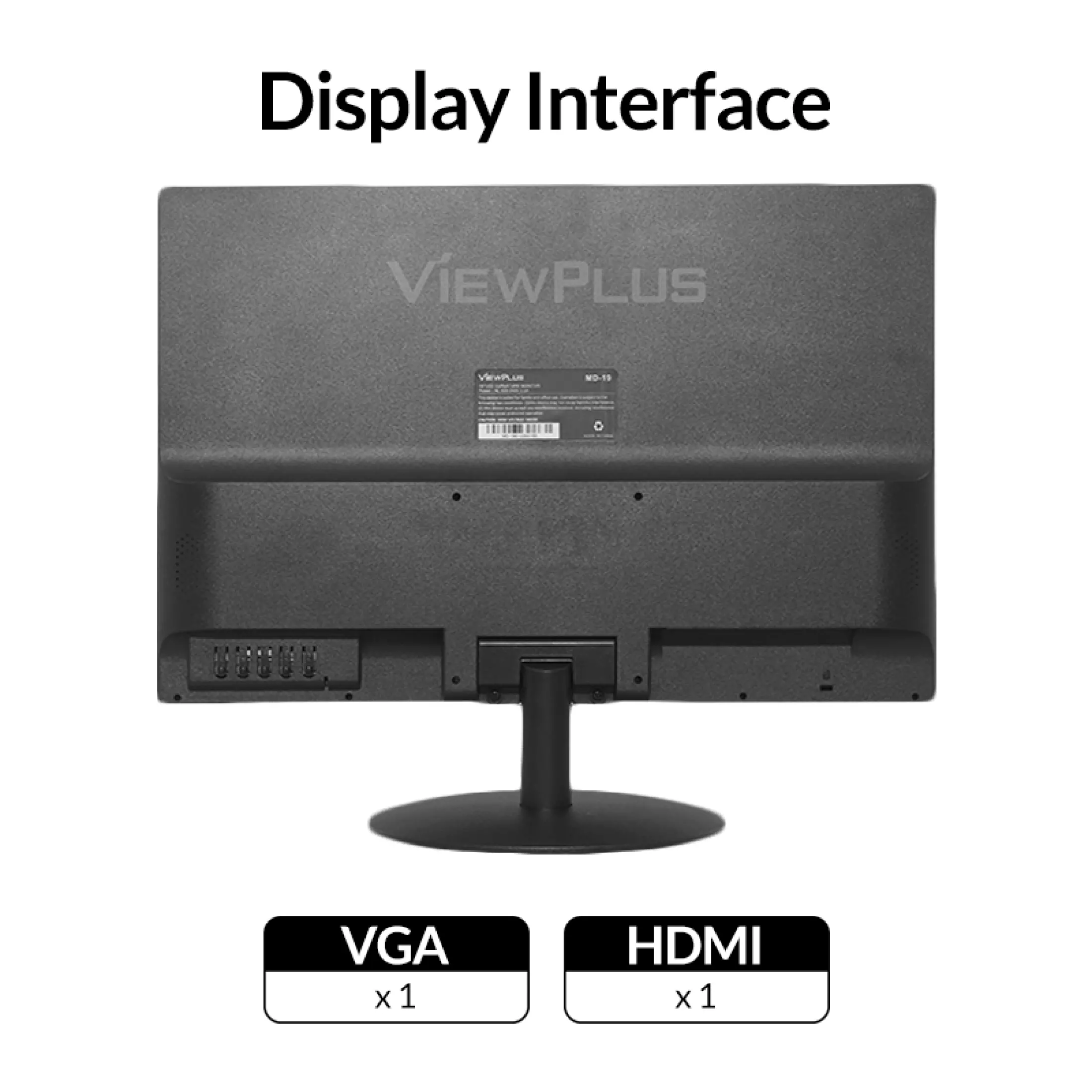 Netcodex.ph ViewPlus MD19H 19" Inch Monitor 60Hz 5ms Blue Light Filter TN Panel 1440 x 900