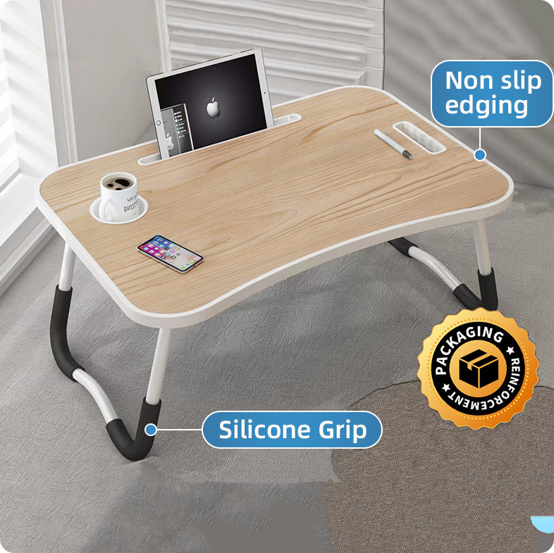 FISYOD Foldable Lap Table, Laptop Bed Desk, Portable Study Table, Laptop Desk/Stand for Bed