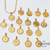 Shayne Jewelry Gold Plated Letter Pendant Necklace (Unisex)