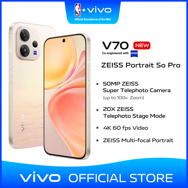 [NOW AVAILABLE] vivo V70 mobilephone丨50MP ZEISS Super Telephoto Camera丨20x ZEISS Telephoto Stage Mode丨4K 60 fps Video丨ZEISS Multi-focal Portrait丨6500mAh BlueVolt Battery + 90W FlashCharge丨Al Visual丨Origin OS 6丨IP68 & IP69丨Android OS丨vivo gaming phone