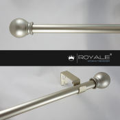Curtain Ball Rod Silver 16mm  49" -85"  ext