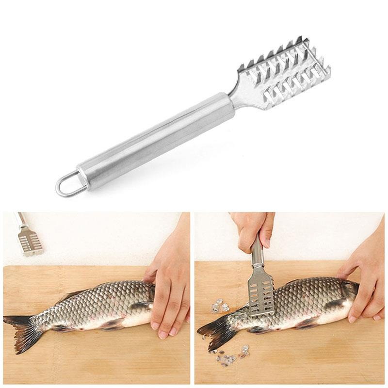 Stainless Steel Fish Scale Cleaner Remover Scaler Descaler Home