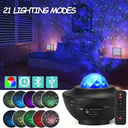 TikTok Moon Lamp: Colorful 3D Star Projector Night Light