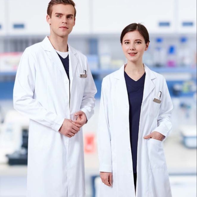 Lab Gown Long Sleeve Lab Coat White Coat Lab Gown Women Lab Coat White Laboratory Gown White Coat Doctor Nurse Uniform